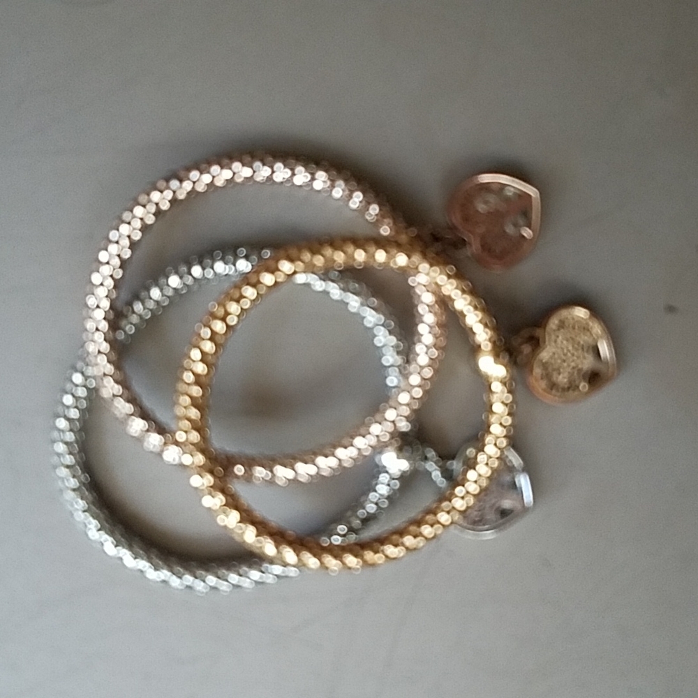 Pandora’s Box “Tree of Life” Heart Edition SET of 3 lovely stretchy bangles!!